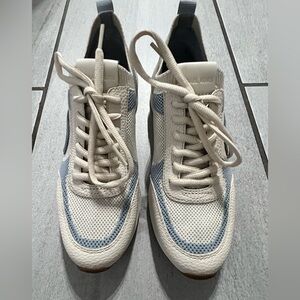 Michael Kors Cream and Blue Mesh Sneakers